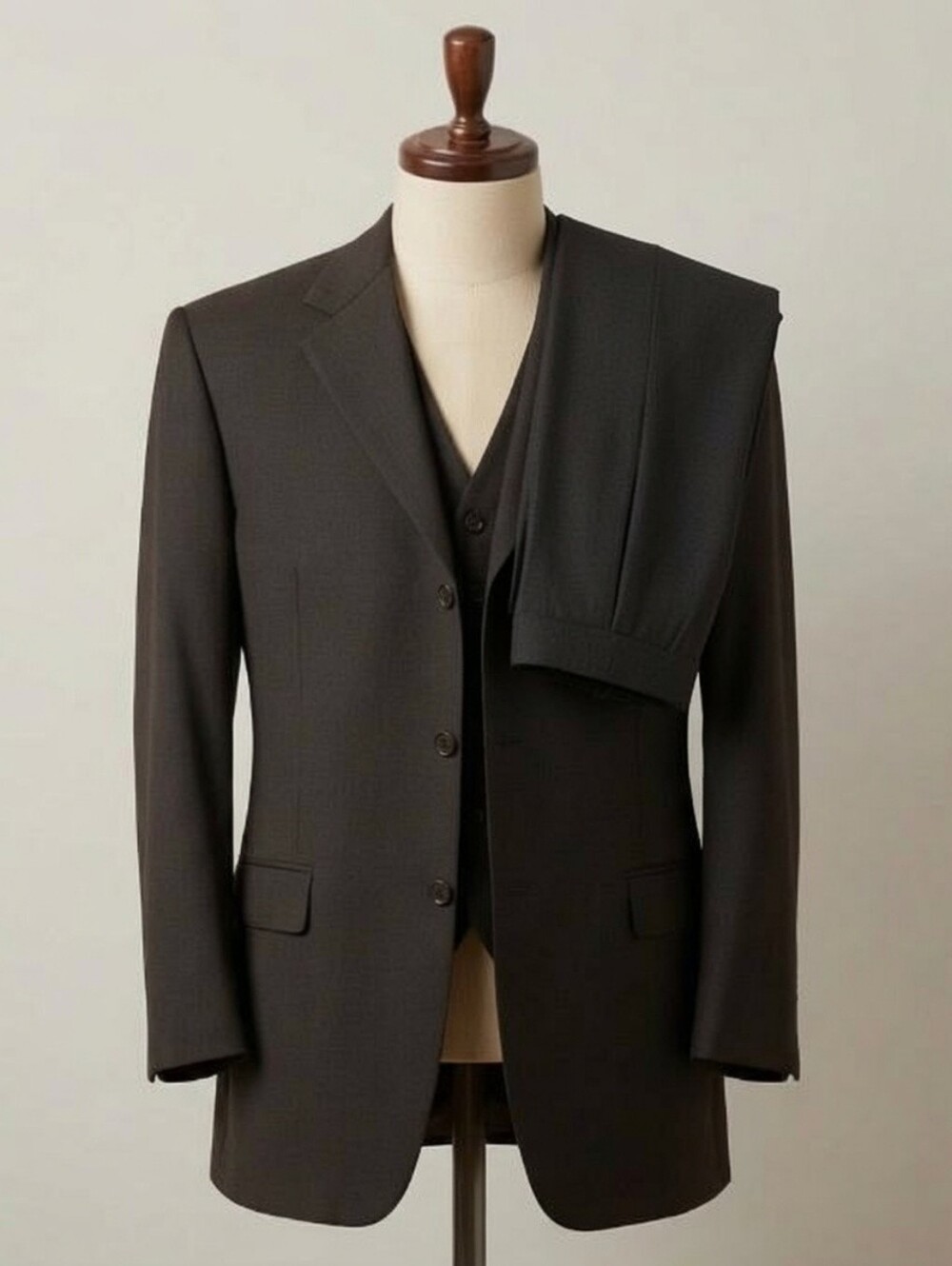 Canali Brown Single-Breasted Men's Blazer And Trousers 2 Piece